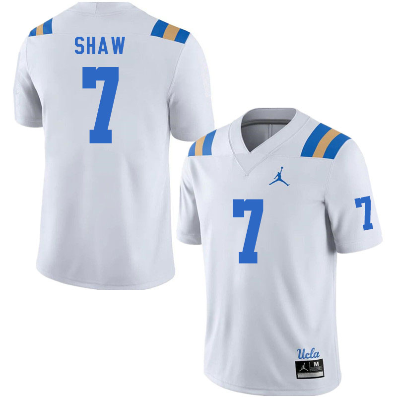 Men #7 Carter Shaw UCLA Bruins College Football Jerseys Stitched Sale-White